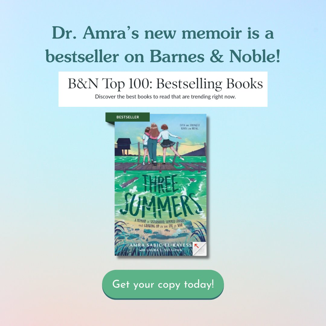 Thrilled to share that @amrasabicPHD's memoir 'Three Summers' is among the bestsellers on Barnes and Noble! 📚 Thank you all for your incredible support! #ThreeSummersMemoir #Bestseller Get your copy today: amazon.com/Three-Summers-…