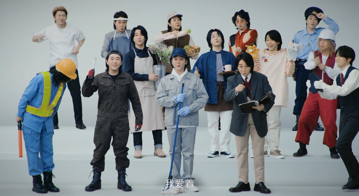 Lilac MV has subtitles in Japanese, English, Korean, and Chinese. Students, teachers, hairdressers, cafe workers, car mechanics, firefighters, police officers, etc. They play 18 roles 🤣. #ライラック #MrsGREENAPPLE