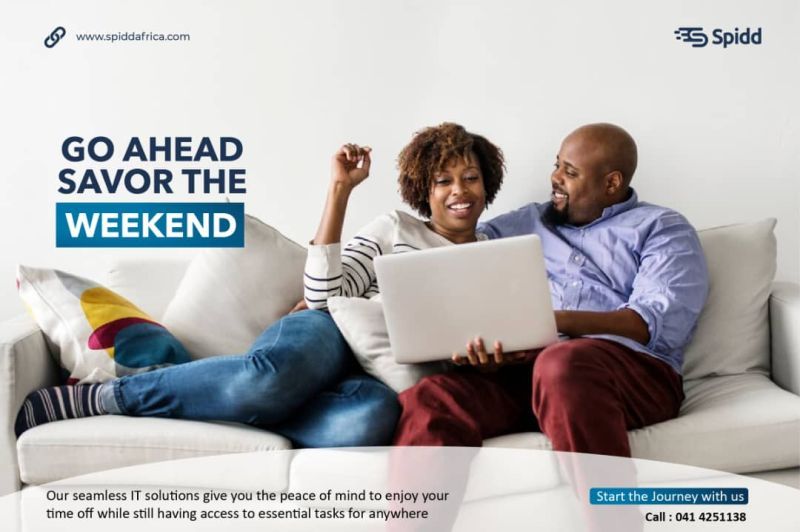 Weekends are for recharging, and at Spidd Africa, we believe in balance. Our seamless IT solutions give you the peace of mind to enjoy your time off while still having access to essential tasks from anywhere. Start a Journey with US, visit: spiddafrica.com #WeekendVibes