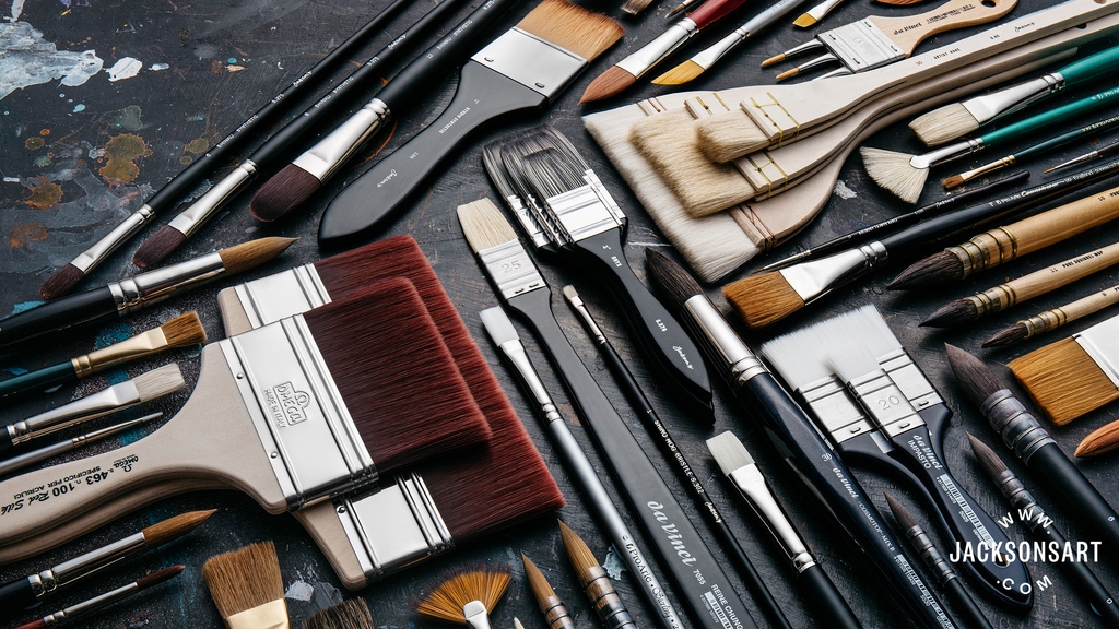 Our extensive range of over 5000 brushes caters for all painting techniques, from oil and acrylic to watercolour and ink. Choose from some of the finest brands available including Da Vinci, Escoda, Pro Arte, Princeton, Liquitex and Jackson’s. Brush Sale: l8r.it/dQzM