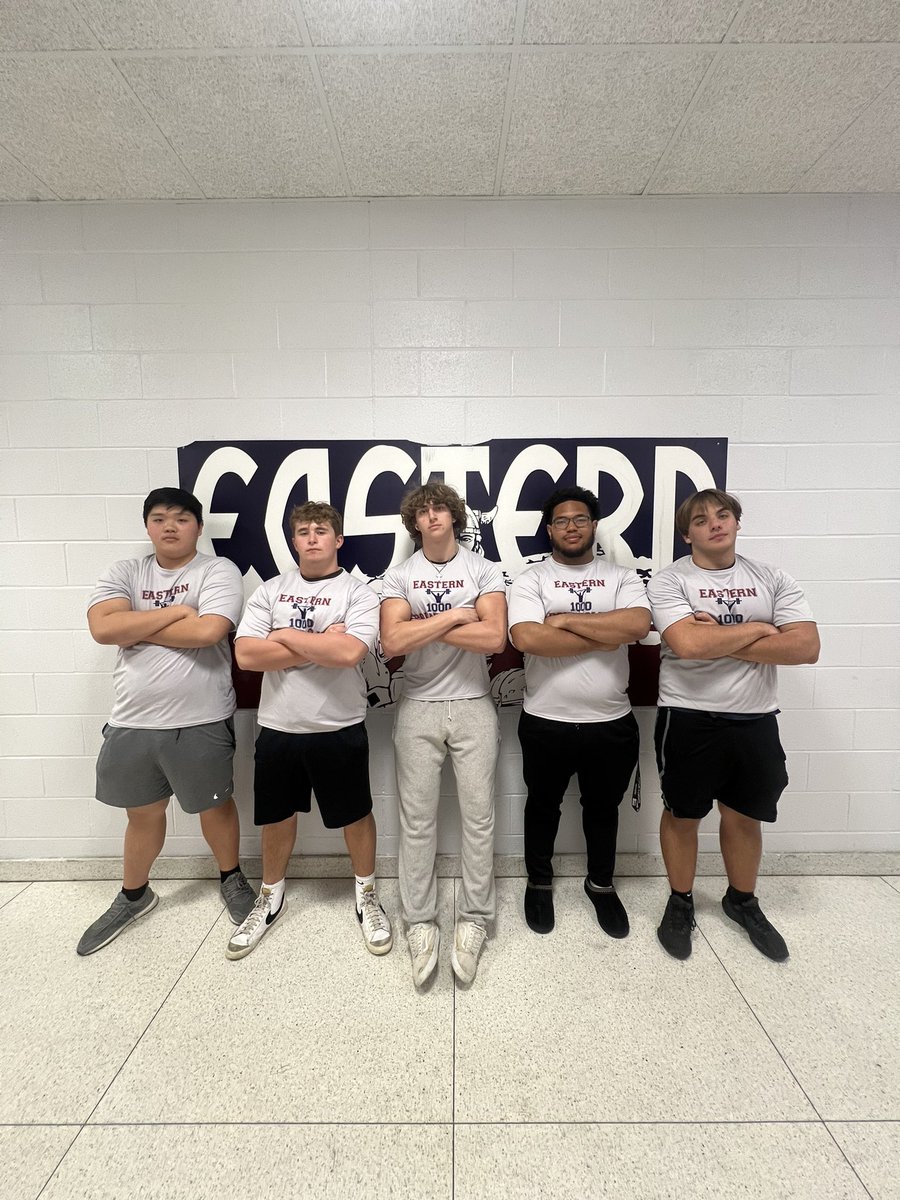 Eastern Vikings Football (@eccrsdfootball) on Twitter photo Shout out to our Winter 1000lb. Club members!!! <a href="/CoachJoeDelaney/">Joe Delaney</a> <a href="/Fowlkes41/">Coach Fowlkes</a> #VikingStrong
Humberto Cuellar - 1215lbs
Elijah Hahm - 1115lbs.
Aidan Travaglini - 1095lbs.
Michael Borromeo - 1075lbs.
Ryan Bracchi - 1065lbs.
Jimmy Embrey - 1025lbs.
Terry Cook - 1015 lbs. Shout out to our Winter 1000lb. Club members!!! <a href="/CoachJoeDelaney/">Joe Delaney</a> <a href="/Fowlkes41/">Coach Fowlkes</a> #VikingStrong
Humberto Cuellar - 1215lbs
Elijah Hahm - 1115lbs.
Aidan Travaglini - 1095lbs.
Michael Borromeo - 1075lbs.
Ryan Bracchi - 1065lbs.
Jimmy Embrey - 1025lbs.
Terry Cook - 1015 lbs.