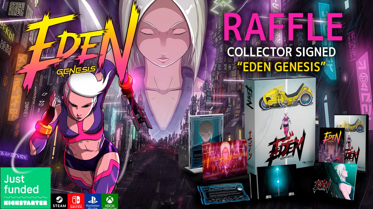 👾#Raffle Collector's Edition #EdenGenesis dedicated and signed. Get tickets: 1 for #sharing 1 for #commenting by adding #EdenGenesis 1 for each friend mentioned (max 5) 10 for being a #backer of kickstarter.com/projects/aeter… Until end of campaign 🤯🤯