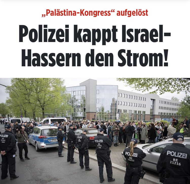 Berliner Polizei macht aus dem Palästina-Kongress einen Darkroom 🤤