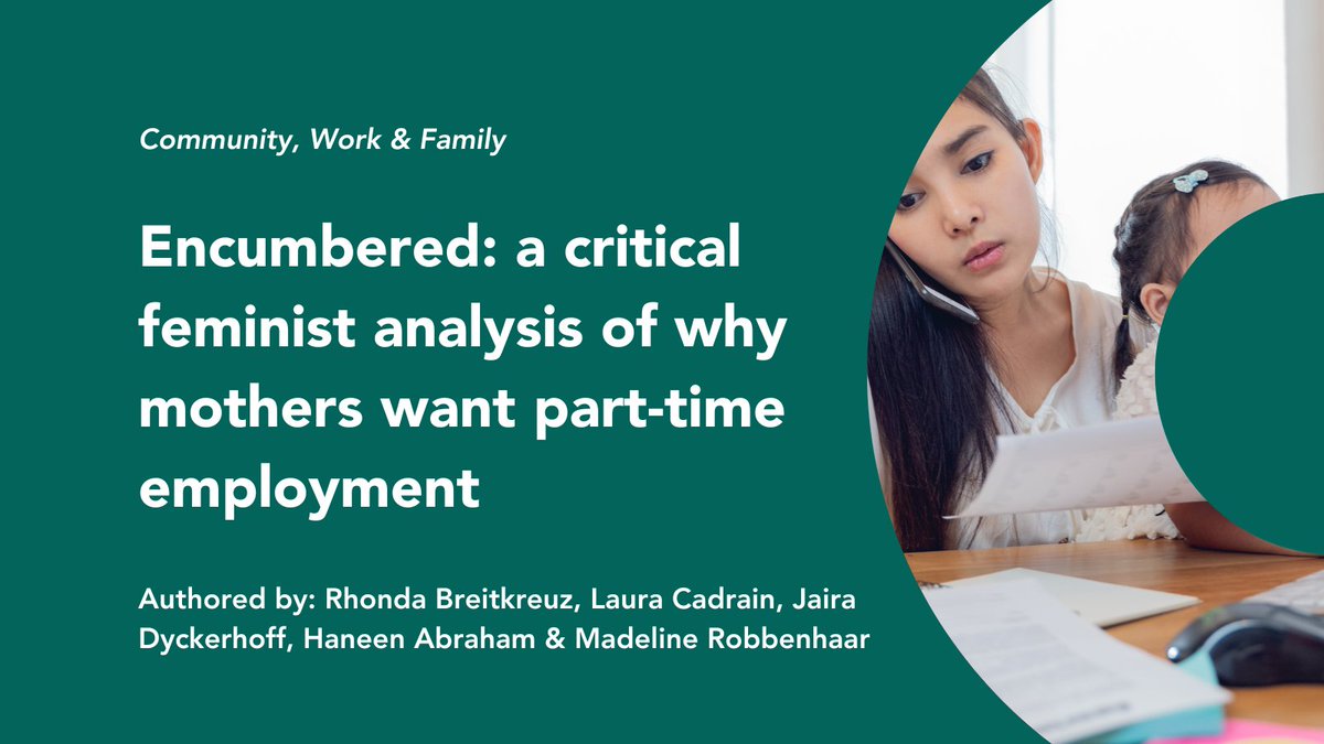 🤱Does part-time work fulfill its promise to facilitate work-family integration for mothers? Learn more from our 🌟featured article🌟 of the week at the link! 🔗doi.org/10.1080/136688… @tandfhss @WFRN @ASA_Family @ASASexandGender @socwomen