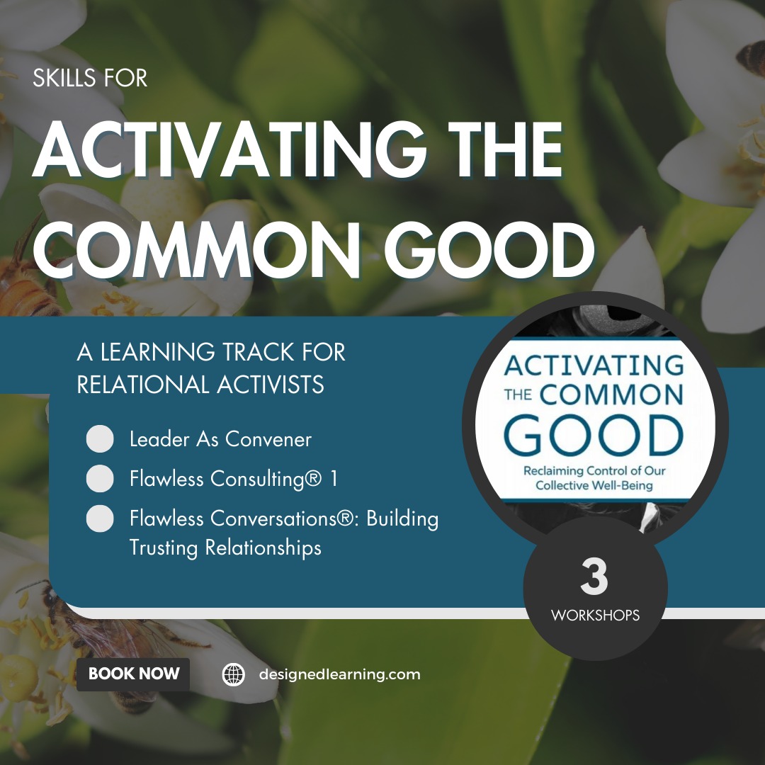 'The relationship is the delivery system for anything we are trying to accomplish.' - Peter Block

Sign up today and receive 3 of our renowned workshops for nearly 40% off. 

#CommonGood #Learning #SkillsTrack #PeterBlock #LeaderAsConvener