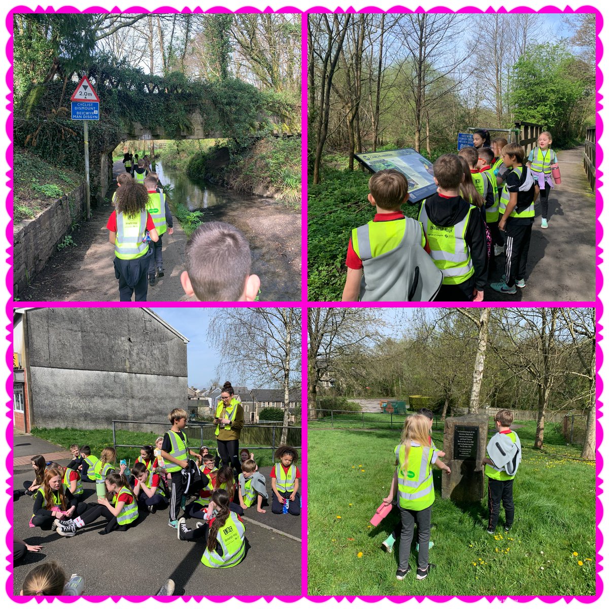 Dosbarth Helyg enjoyed our walk exploring Aberaman and visiting the wetlands. We also practised using the level crossing safely at the railway. 🚃 #TEAMOaklands #EthicalElin #HeathyHywel @CTMHealthySch