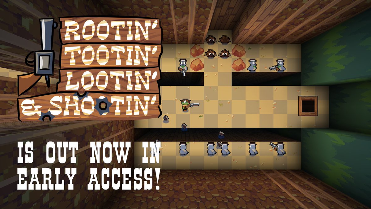 RaspJamGames's tweet image. Rootin' Tootin' Lootin' &amp;amp; Shootin' is OUT NOW in Early Access!!!

Get it on store.steampowered.com/app/2372450?ut…

It's a unique fusion of traditional turn-based roguelikes and twin-stick shooters. It's also my first game on Steam, so I'd really appreciate it if you could spread the word!