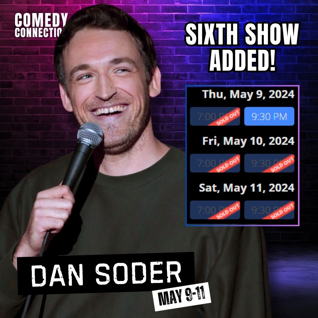6th show added with @dansoder ! Get your tickets now before this one sells out too! bit.ly/3uOWuRq