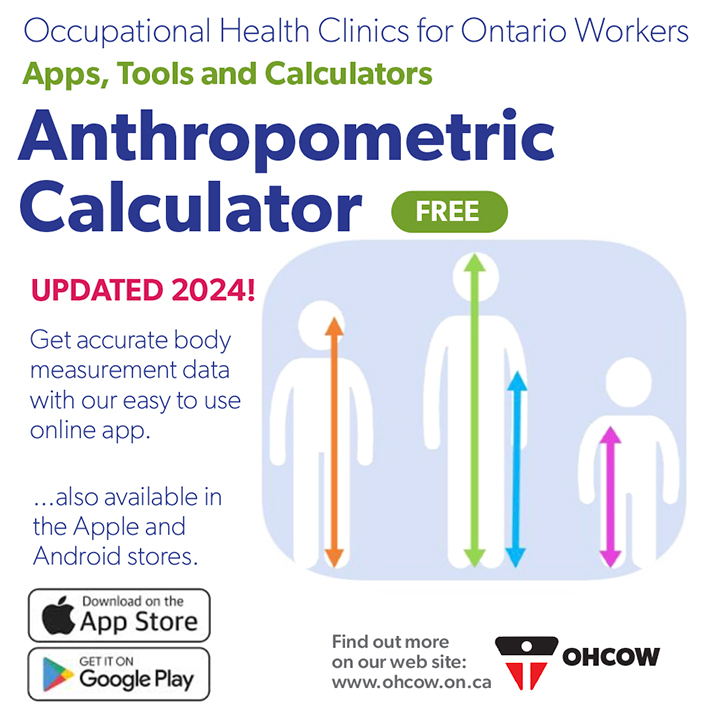 Need anthropometric data? OHCOW is please to announce the release of our FREE Anthropometric Calculator for iOS and Android, as well as the web version updated in 2024. website landing page: bit.ly/43WB7L8 iOS: apple.co/3w0C6xg, Android: ...