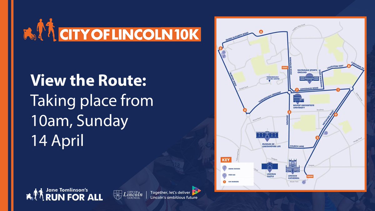 The Lincoln 10K will take place on Sunday 14 April Take a look at the route! For further information, please visit: runforall.com/events/10k/cit… #Lincoln10K