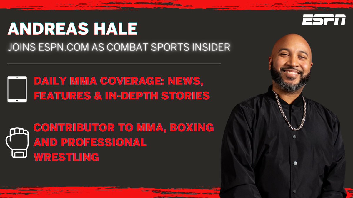 Veteran journalist @AndreasHale joins ESPN.com as a combat sports insider First assignment: #UFC300 Check out Hale's coverage here ➡️ espn.com/mma