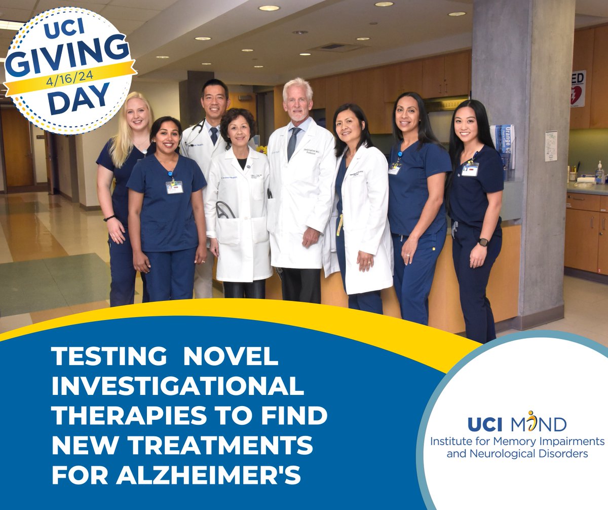 Tuesday, April 16, 2024 is #UCIGivingDay Support UCI MIND early: givingday.uci.edu/mind