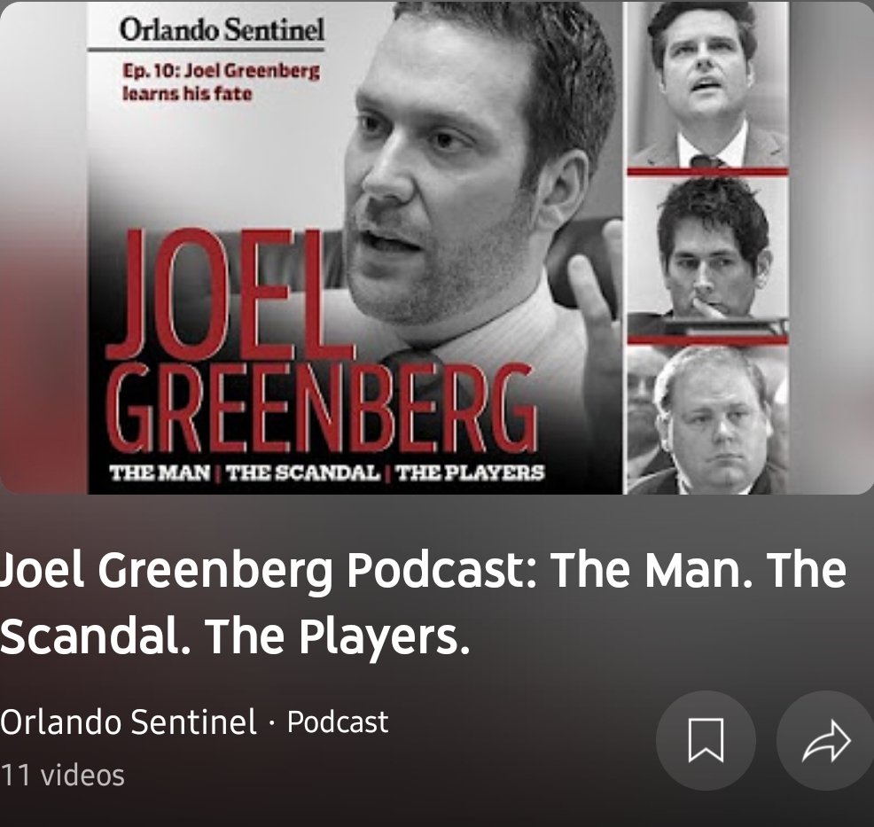 This is worth your time. A series by @orlandosentinel Joel Greenberg: The Man. The Scandal. The Players. youtube.com/playlist?list=…