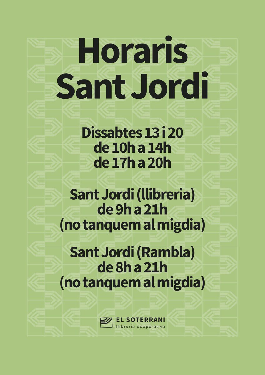 Ja teniu clars els llibres que voleu aquest Sant Jordi? Encara heu de tafanejar per poder decidir? Aquest dissabte i el vinent obrirem matí i tarda! Queden 10 dies, menys els diumenges aquí us esperem.