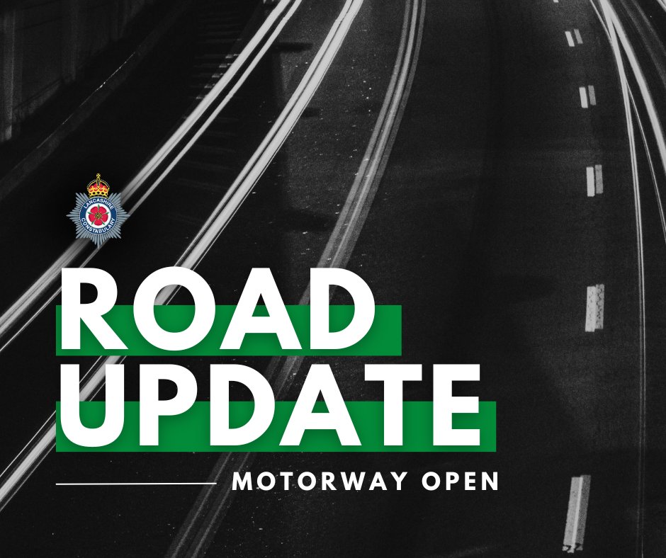 **Motorway reopened** Further to our earlier post regarding the closure on the M65, we can now update you that the motorway has reopened. Thank you for your patience.