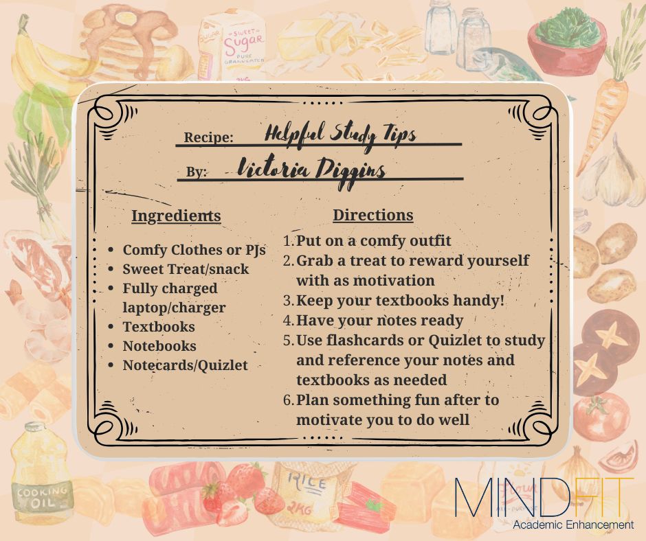 This week's recipe for success is all about study tips that can help students not get fatigue when preparing for an exam. Put on some PJs, grab a sweet treat and get to work.