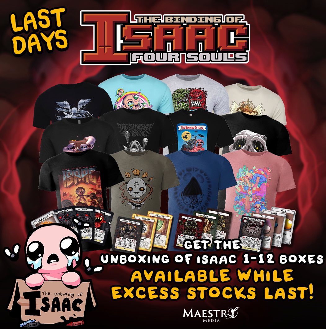 Didn’t catch the Unboxing of Isaac event in time? Seize this unexpected opportunity with our limited excess stock available — but hurry, it’s disappearing fast! This could be your last chance to claim the box you’ve been eyeing. Don’t miss out again!