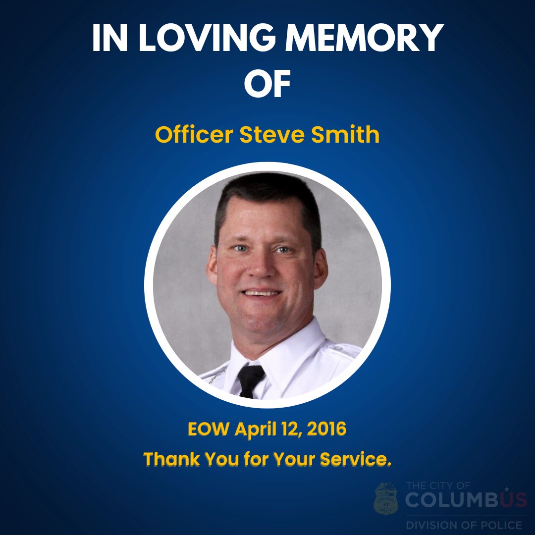 Eight years ago today, Officer Steven Smith made the ultimate sacrifice while serving and protecting our community. We honor and thank you, Officer Smith. You are truly missed and will never be forgotten. EOW 4/12/16.