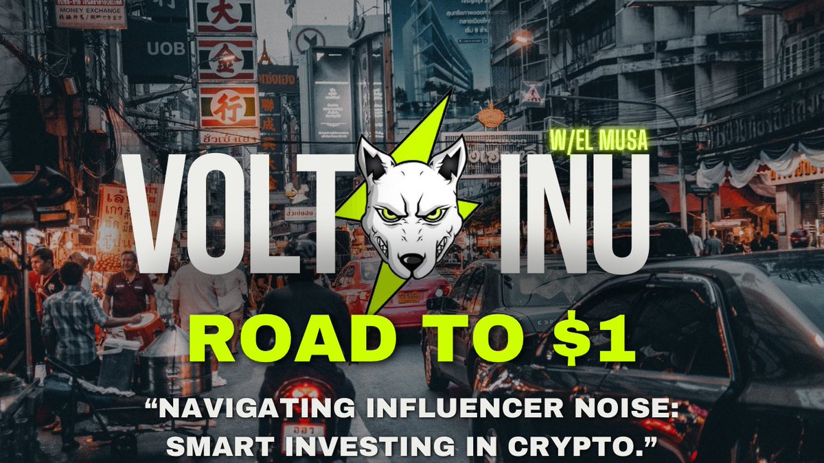 #VOLTINU’s ROAD TO $1.00 goes live at 2PM EST! @VoltInuOfficial ⚡️👑 Be sure to tap in for todays message: “Navigating Influencer Noise: Smart Investing in Crypto.” How to Watch ⬇️ -YT: youtube.com/@V4LTV -V4L Radio: v4lradio.com -X STREAM: @RealElmusa_ -X…