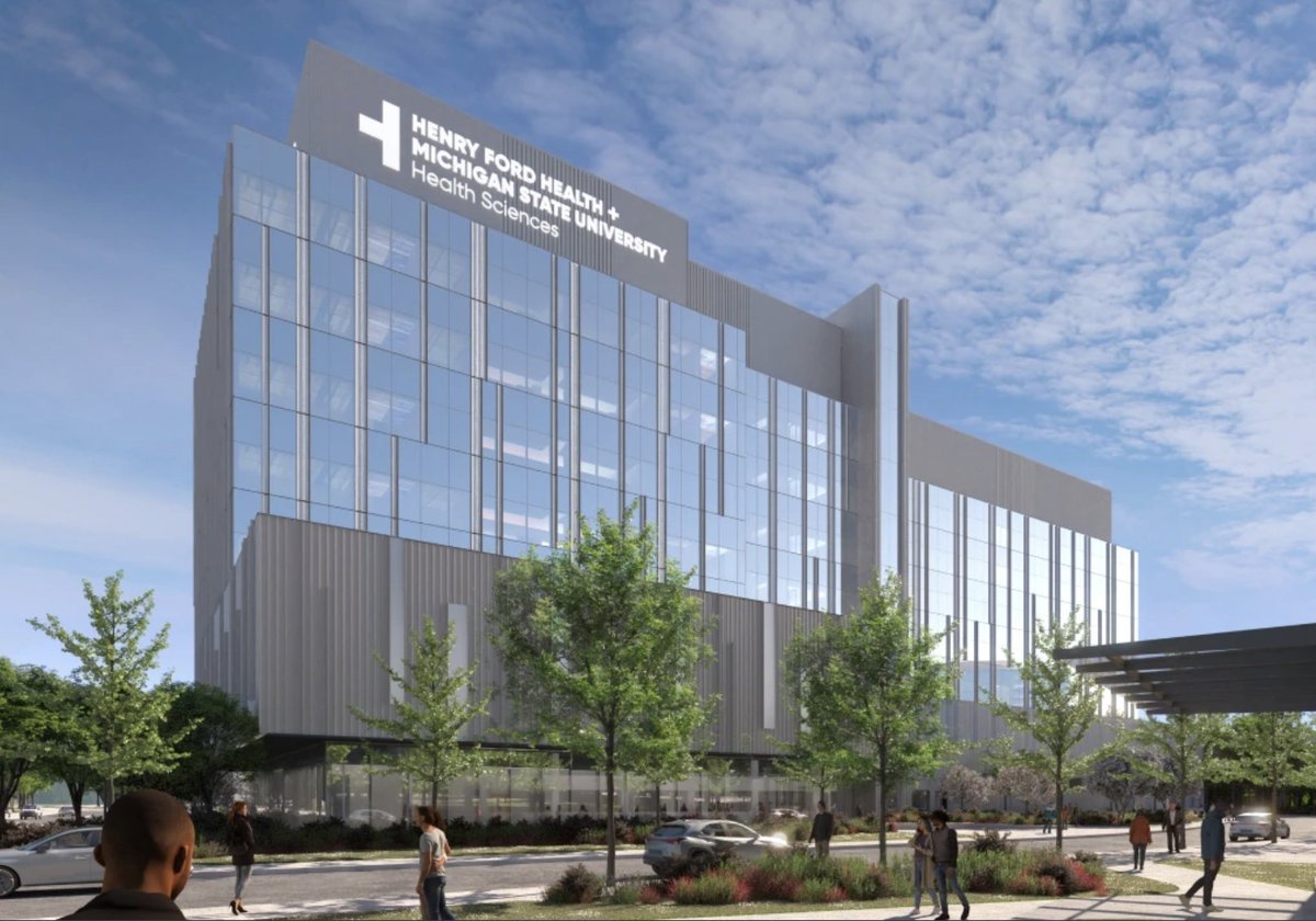 Construction was approved for the @HenryFordHealth + MSU Health Sciences Research Center in Detroit, which is expected to open in 2027. go.msu.edu/RmC5