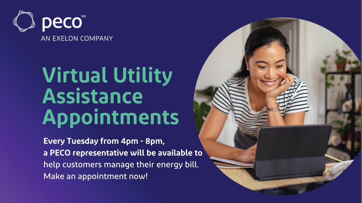 We understand times can be hard. If you're having difficulties paying your energy bill make an appointment to speak with a PECO representative. Our reps will help you sign up for an energy assistance program. Book an appointment: bit.ly/3McDYJ7