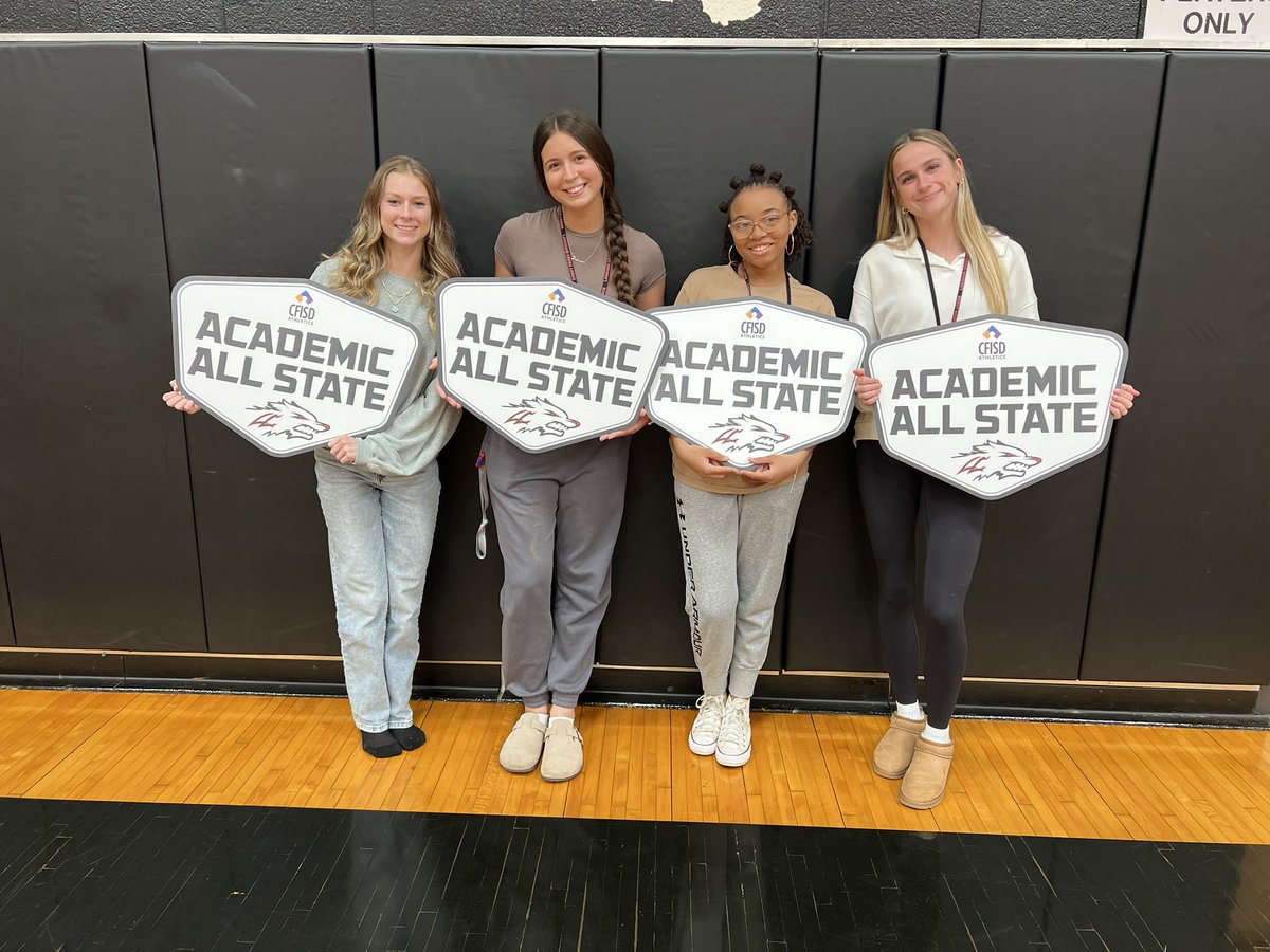 Congratulations to these Seniors for earning THSCA Academic All State! Kayla Delany Julieta Rios Kya Caddy Riley Clede-Conger @langhamcreekhs @lchsabc @CFISDAthletics @THSCAcoaches
