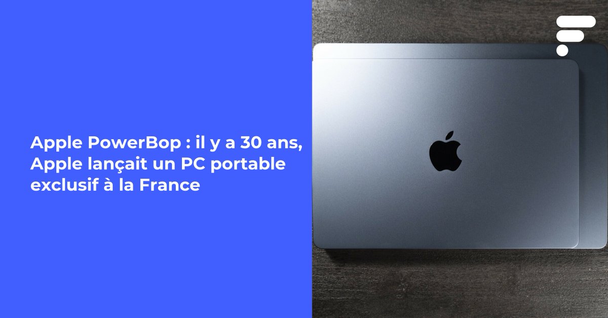 Vous connaissez le PowerBoop ? Il y a 30 ans, Apple lançait un PC portable exclusif à la France ! 👉 l.frandroid.com/40U