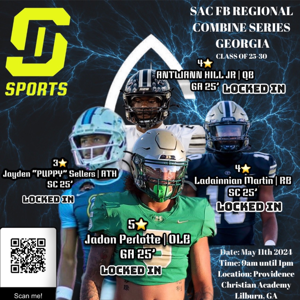 SAC SHOWCASE 🏈 (@sacshowcase) on Twitter photo <a href="/Zygetactive1/">Zyeed conwell “zy”</a> YOU’RE INVITED TO the CLASS OF 2025-30 SAC FB REGIONAL COMBINE Powered by AEX ALL-AMERICAN EXPERIENCE SHOWCASE & SIGNING DAY SPORTS MAY 11TH at PROVIDENCE CHRISTIAN ACADEMY ATLANTA GA! verified by Zcruit & submitted to the US ARMY BOWL SELECTION COMMITTEE. Lock 🔒 <a href="/Zygetactive1/">Zyeed conwell “zy”</a> YOU’RE INVITED TO the CLASS OF 2025-30 SAC FB REGIONAL COMBINE Powered by AEX ALL-AMERICAN EXPERIENCE SHOWCASE & SIGNING DAY SPORTS MAY 11TH at PROVIDENCE CHRISTIAN ACADEMY ATLANTA GA! verified by Zcruit & submitted to the US ARMY BOWL SELECTION COMMITTEE. Lock 🔒