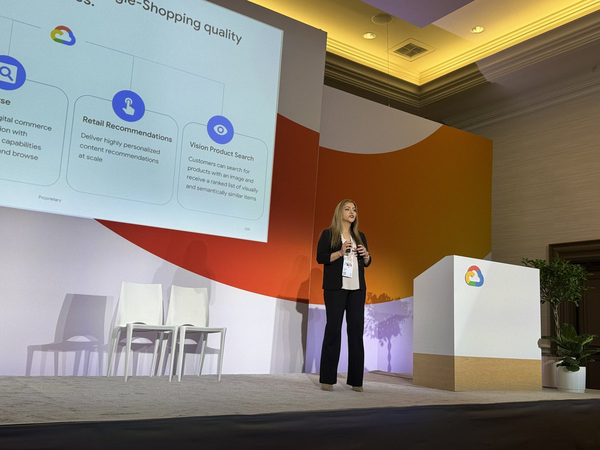 KAryafar's tweet image. #GoogleCloudNext24 was a blast! 💥 we had so many amazing sessions, announcements and learned from our customers! Looking forward to continuing the conversation on all things #vertexAISearch #RecommendationsAI #Grounding #GenerativeAI and much more!