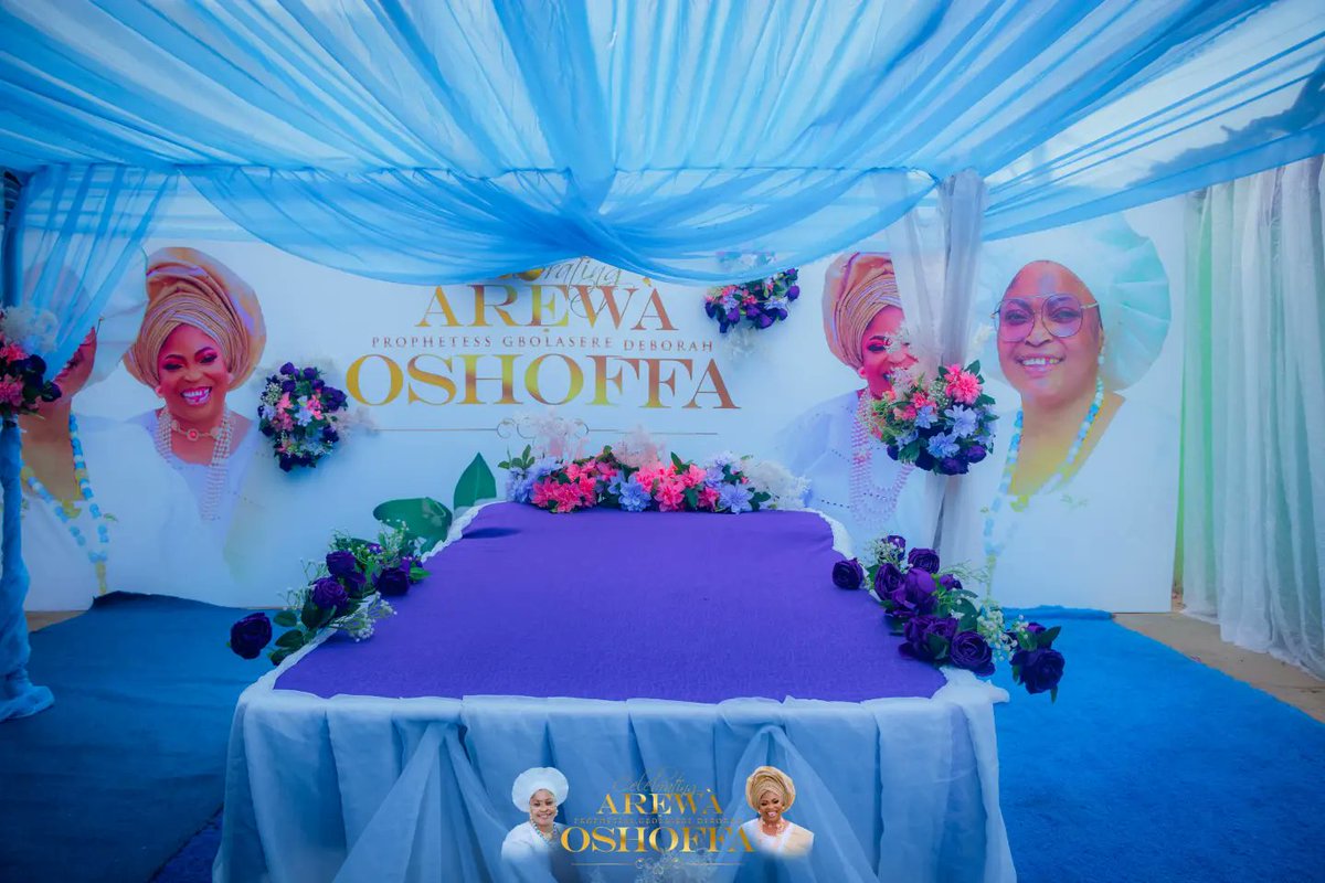 Images from the Lying in state in Lagos.❤️
#RestOnArewaDeborahOshoffa #FarewellDeborahOshoffa #CelebrationOfLife #ArewaDeborahOshoffa #CelestialChurchOfChrist #Omocele #CCCWorldwide