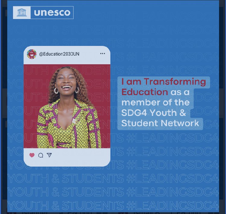 Delighted to announce my appointment as co-chair of Healthy and Safe Spaces, Schools & Self thematic area within #UNESCO's SDG4 Youth & Student Network! Dedicated to advocating for  #CSE & promoting #mental & #physical wellbeing as we aim to reach 100,000 #youth by Dec 2025.