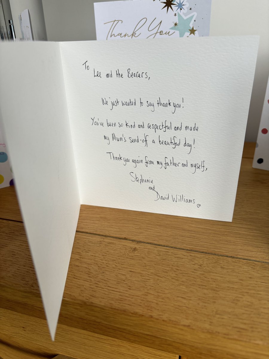 Today we received a lovely card from one of our families. It’s always an honour and privilege to serve our community and surrounding areas. 🙏🏼

#droitwich #worcester #worcestershire #community #support #droitwichfuneraldirectors #leerussellfunerals #leerussellfuneraldirectors