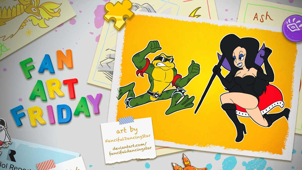 RareLtd's tweet photo. It may be @SeaOfThieves @PlayStation 5 Closed Beta day, but it's also #FanArtFriday, so show these DeviantArt delights some respect, alright!? It'll take two minutes, tops. Stunning SoT crowd is by GreyAarken, while the Battletoads piece is from FancifulDancingStar. GOOD STUFF. https://t.co/180zirJo94