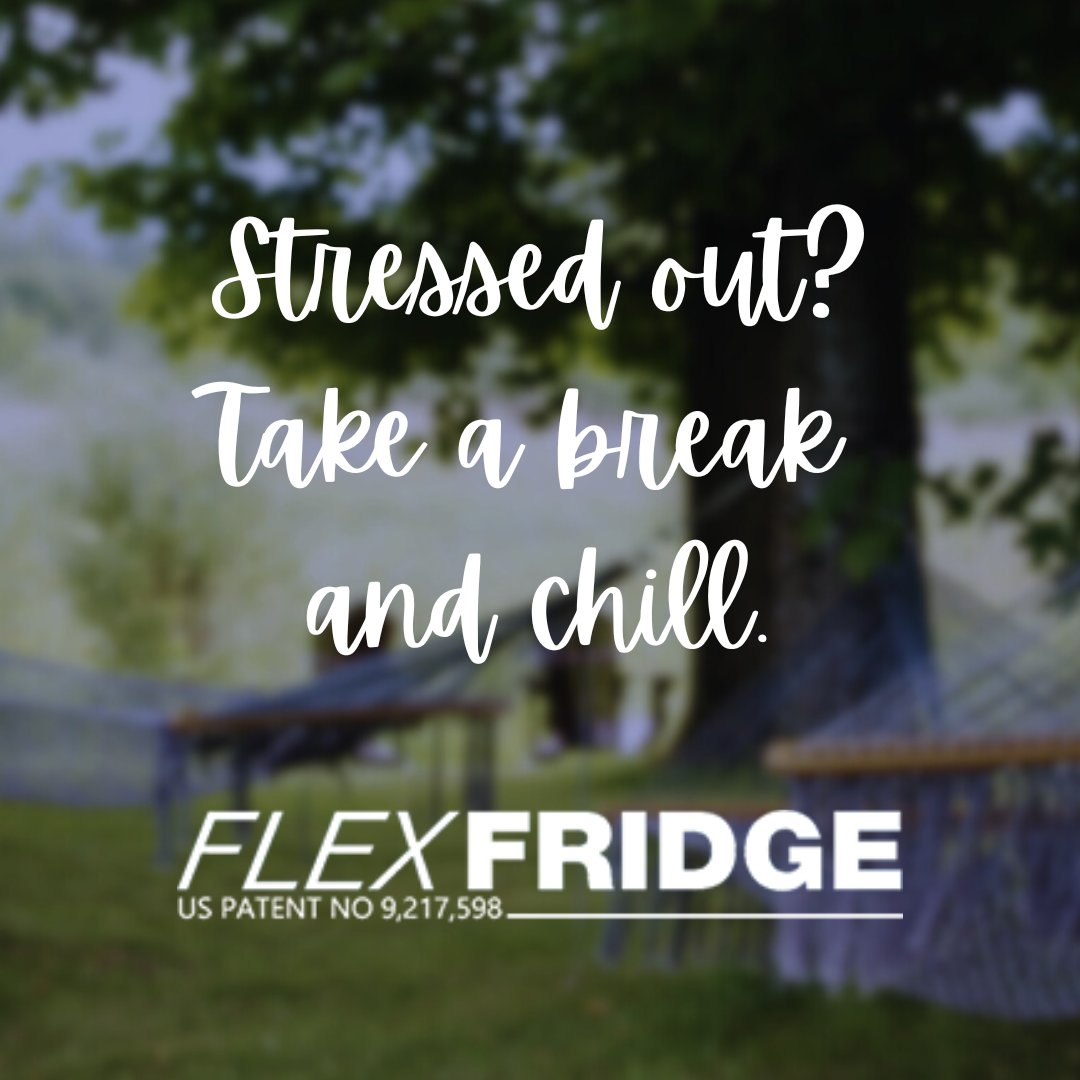 Stressed out from work? Remember to take a break and chill once in a while. It's the weekend, after all! ☺️ 🏕️ ❄️ 💯 
#TakeABreak #ChillOut #flexfridge #TGIF