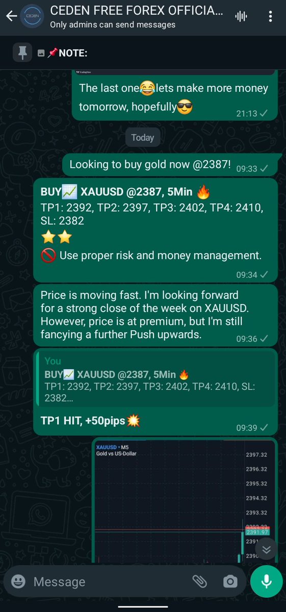Another profitable week. Gold completely demolished today once again. And I'm not doing it for myself alone, it's all free.
