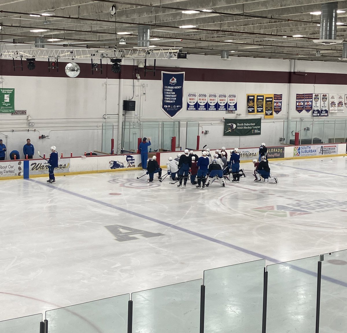 Avs hit the ice for practice before the biggest game of the regular season tomorrow vs WPG - home ice on the line… #GoAvsGo