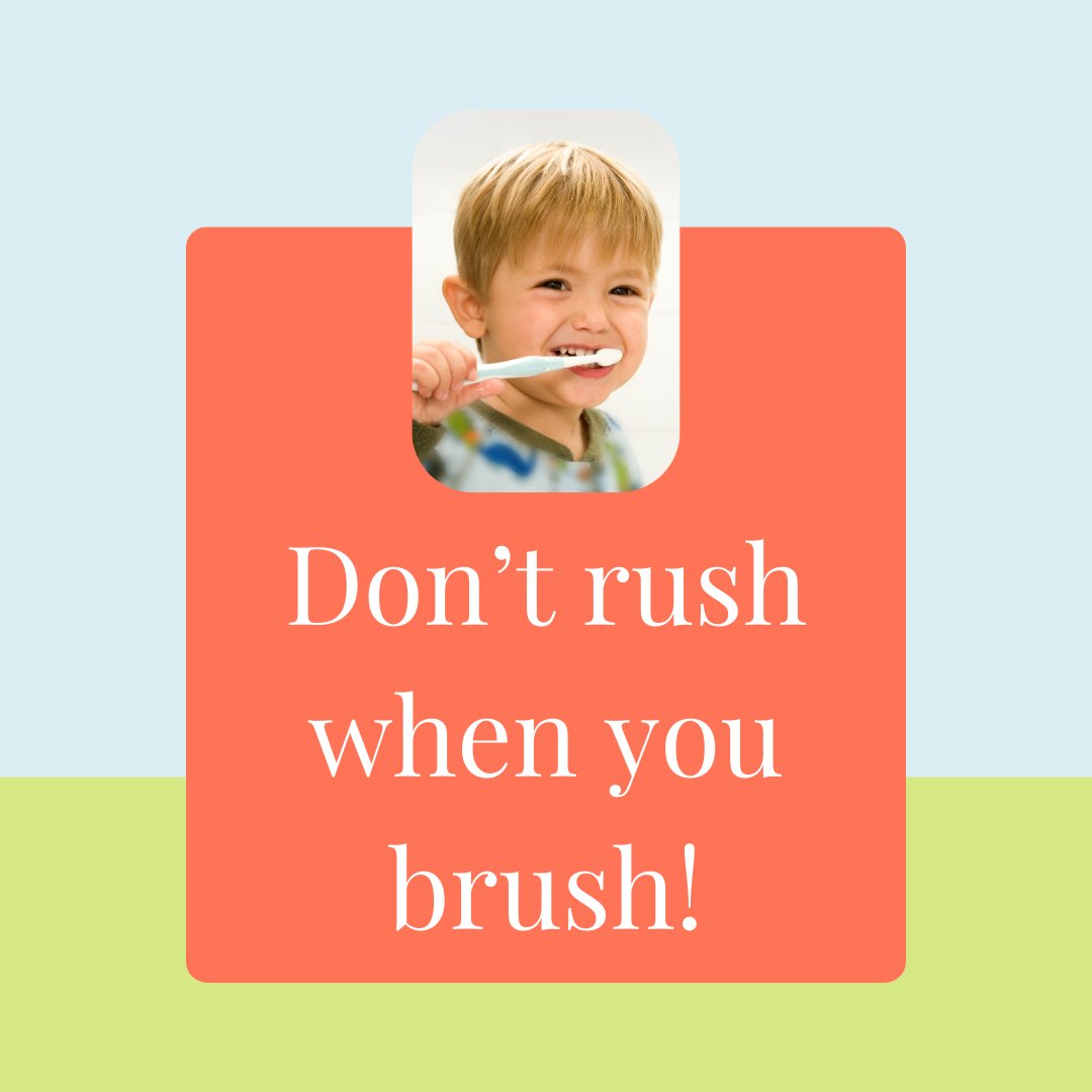 Remember: don't rush when you brush! Take your time, cover every corner 😁✨#HealthyHabits #BrushingTips #SmileBright #DentalTips #PediatricDentist #KidsDentist