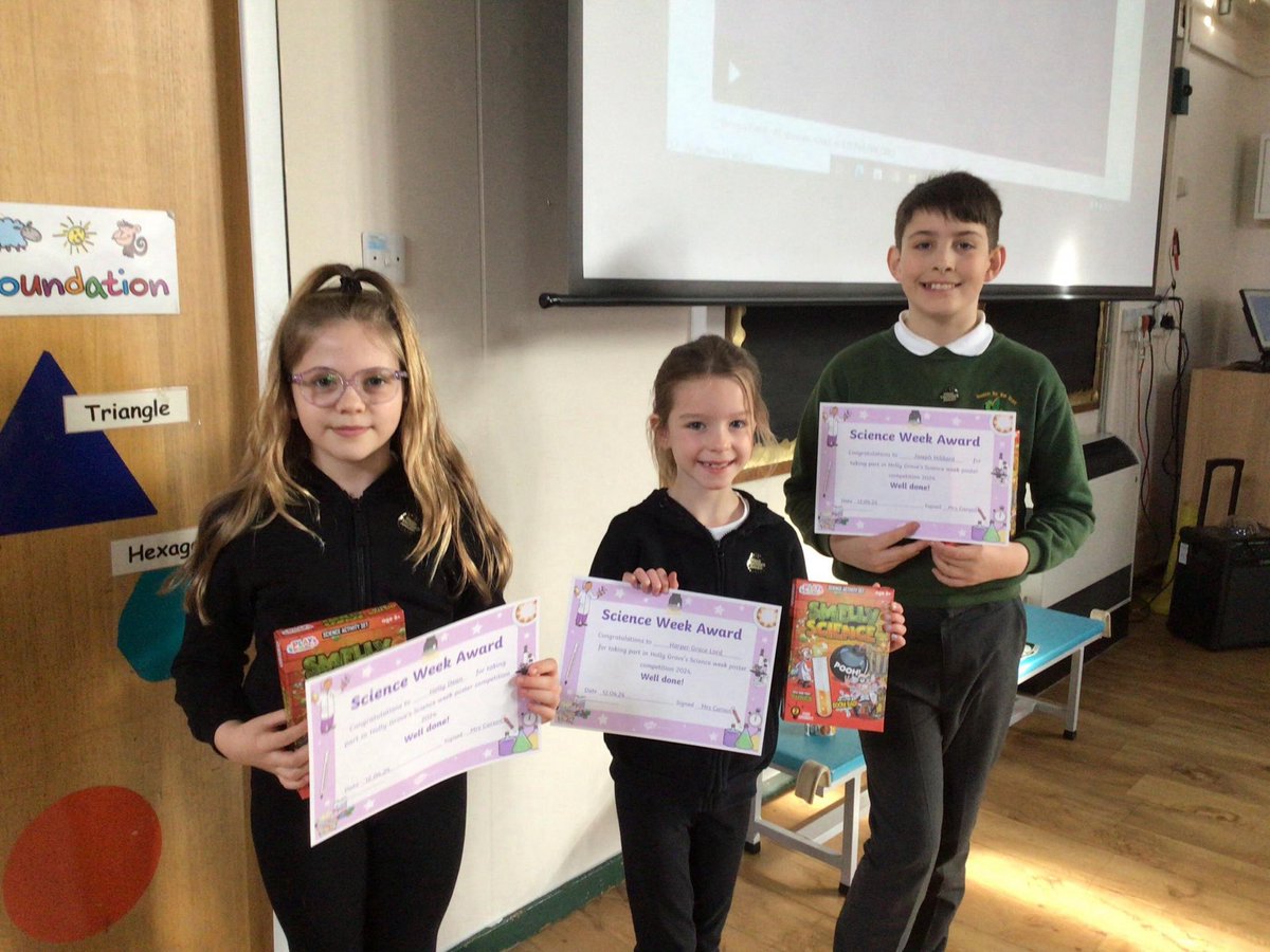 Well done to the winners of the Science poster competition! #learningisfun