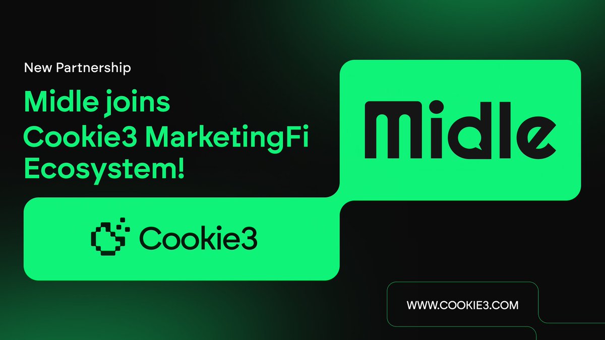 Gm to the new partner of Cookie3 #MarketingFi Ecosystem - @midle_official 🔥

@midle_official is an app to boost user acquisition, engagement and retention.

Growth tools are a big part of the entire #MarketingFi, ensuring fair reward distribution for users while enabling…