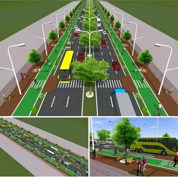 The 🇪🇹 primeminster AbiyAhmed's proposed a new Jig-jiga city street plans with only 200K. Hargiesa Municipality should plan street roads like this too. #Hargeisa, Somaliland has a population of 1.5 million 2023.