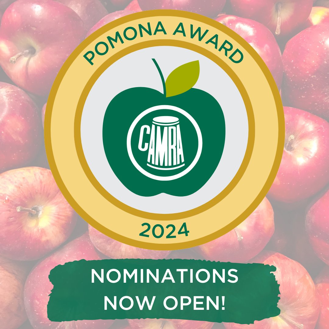 🍎 Pomona Award nominations are still open! 🍐The Pomona Award honours a person, group, organisation, idea or concept that has made an outstanding contribution to the promotion of real cider or perry. 👉 Click here to submit your nomination: ow.ly/x9H550RciUm