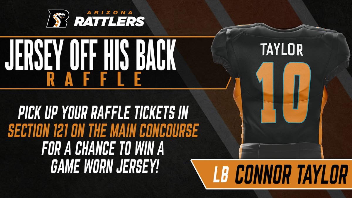 This week's Jersey Off His Back is No. 10 Connor Taylor!

Be sure to pick up your raffle tickets at the game on Sunday for a chance to win a game worn jersey.

 #rulethevalley #IndoorWar #AZR