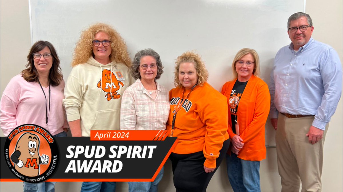 Congratulations to the winner of the April Spud Spirit Award: Pat Sullivan, a Child Study Facilitator who works with every MAPS school! Thank you for everything you do, Pat—we are proud to have you on our team! 🧡🖤 #OnceASpudAlwaysASpud Read More ➡️ isd152.org/article/1545518