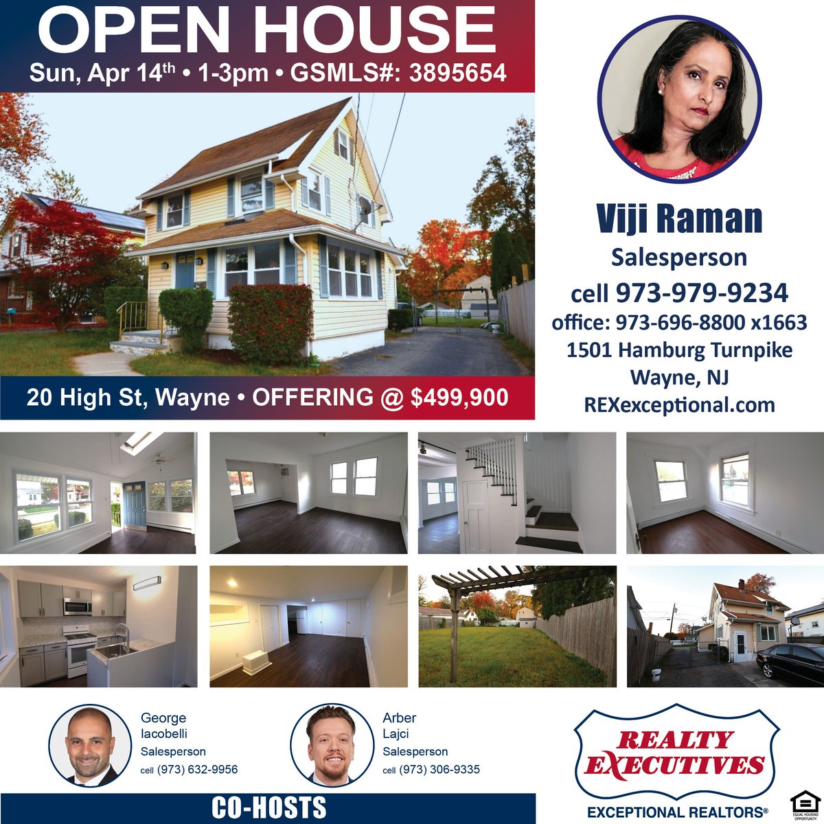 😍OPEN HOUSE 🖊Sunday, April 14th ⌚️1pm - 3pm 🚗20 High St, Wayne, NJ 💲499,900 🏠Complete kitchen remodel, new flooring, stairs, and windows are just some of the dazzling upgrades! #openhouse #waynenj #enclosedporch #summerkitchen #skylight #finishedbasement