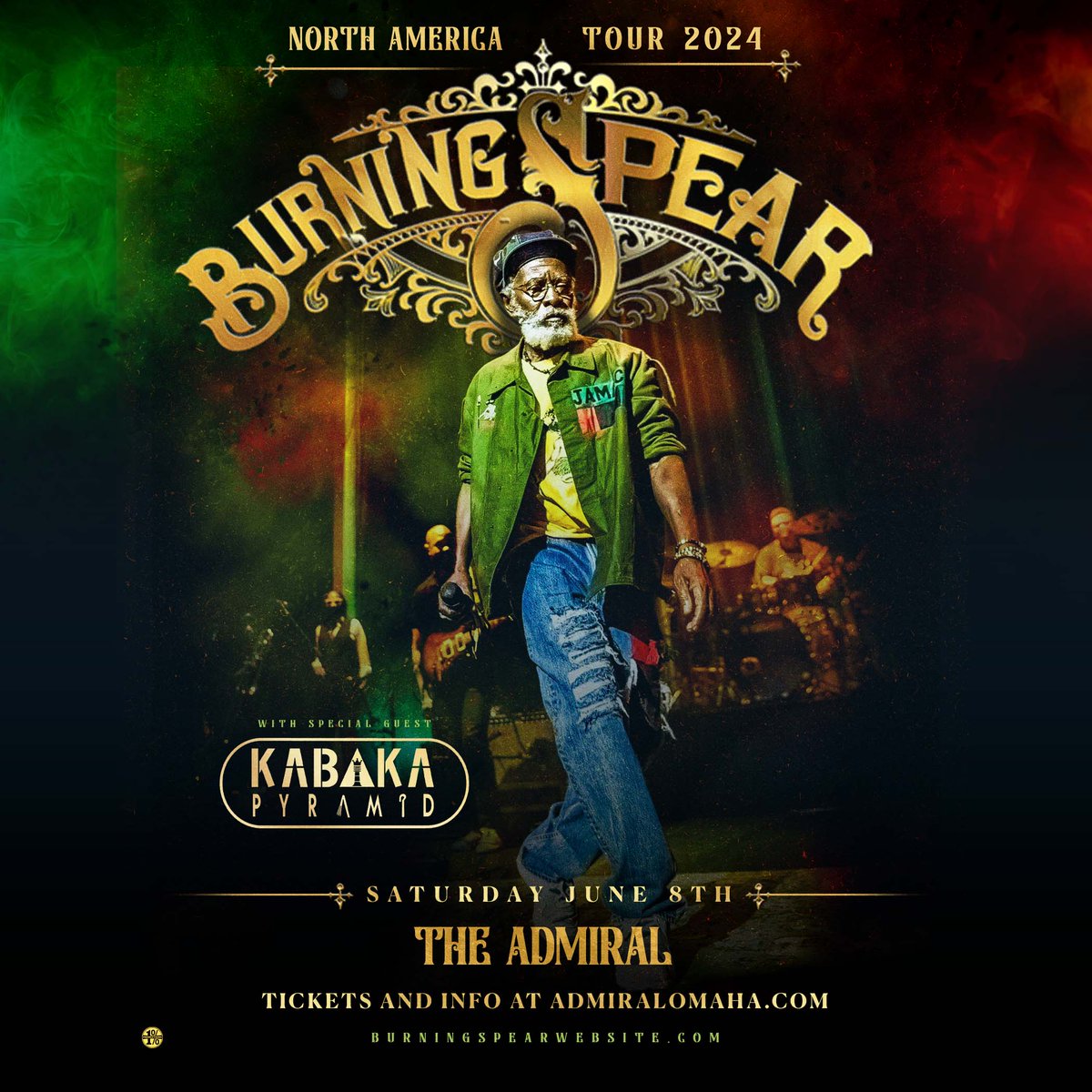 JUST ANNOUNCED!
Burning Spear with Kabaka Pyramid at The Admiral, June 8th!
Tickets go on sale TODAY at 2PM
🎫 etix.com/ticket/p/91000…
