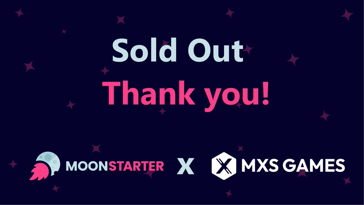 Dear Community, @metaxseed has sold out in seconds! 💥 Stay tuned, new projects will be announced soon! 👀 The #MoonStarter Team