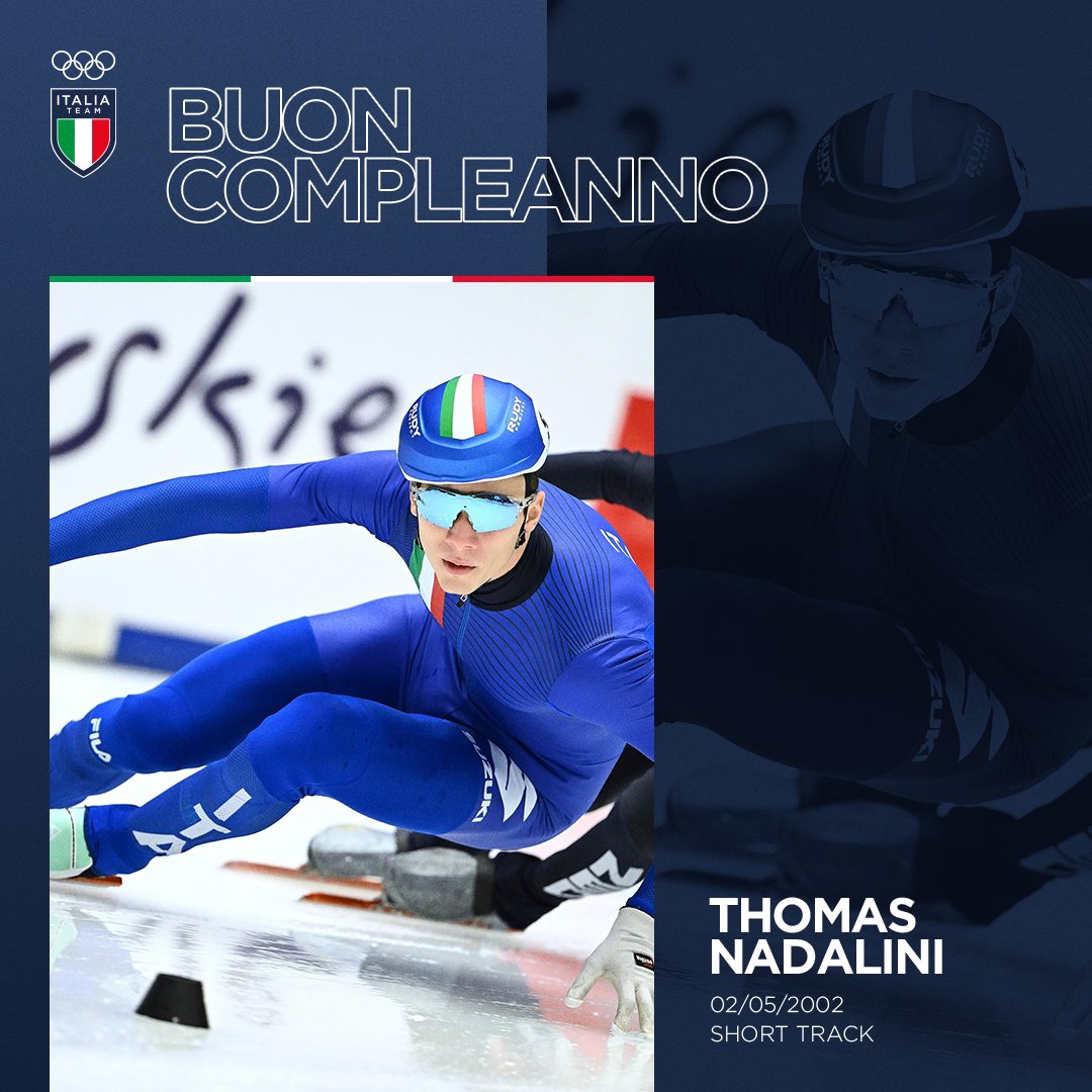 Nel 2023 a Seul ha conquistato un bellissimo argento mondiale nella staffetta maschile di short track. ⛸️ Buon compleanno a Thomas Nadalini! 🥳 #ItaliaTeam #HappyBday @fisg_it