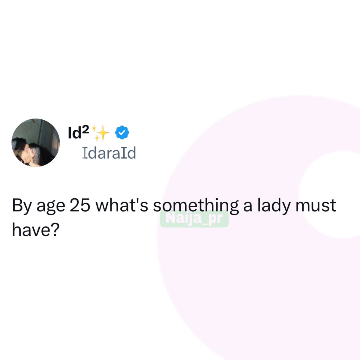 Mention at least one thing