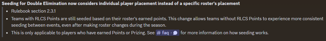 One change I dont see many ppl talkin abt it the seeding change, this is huge for a team like us bc we woulda deadass been 300 seed bc toastie is 1300 in ranked 3s, good move blast 💪