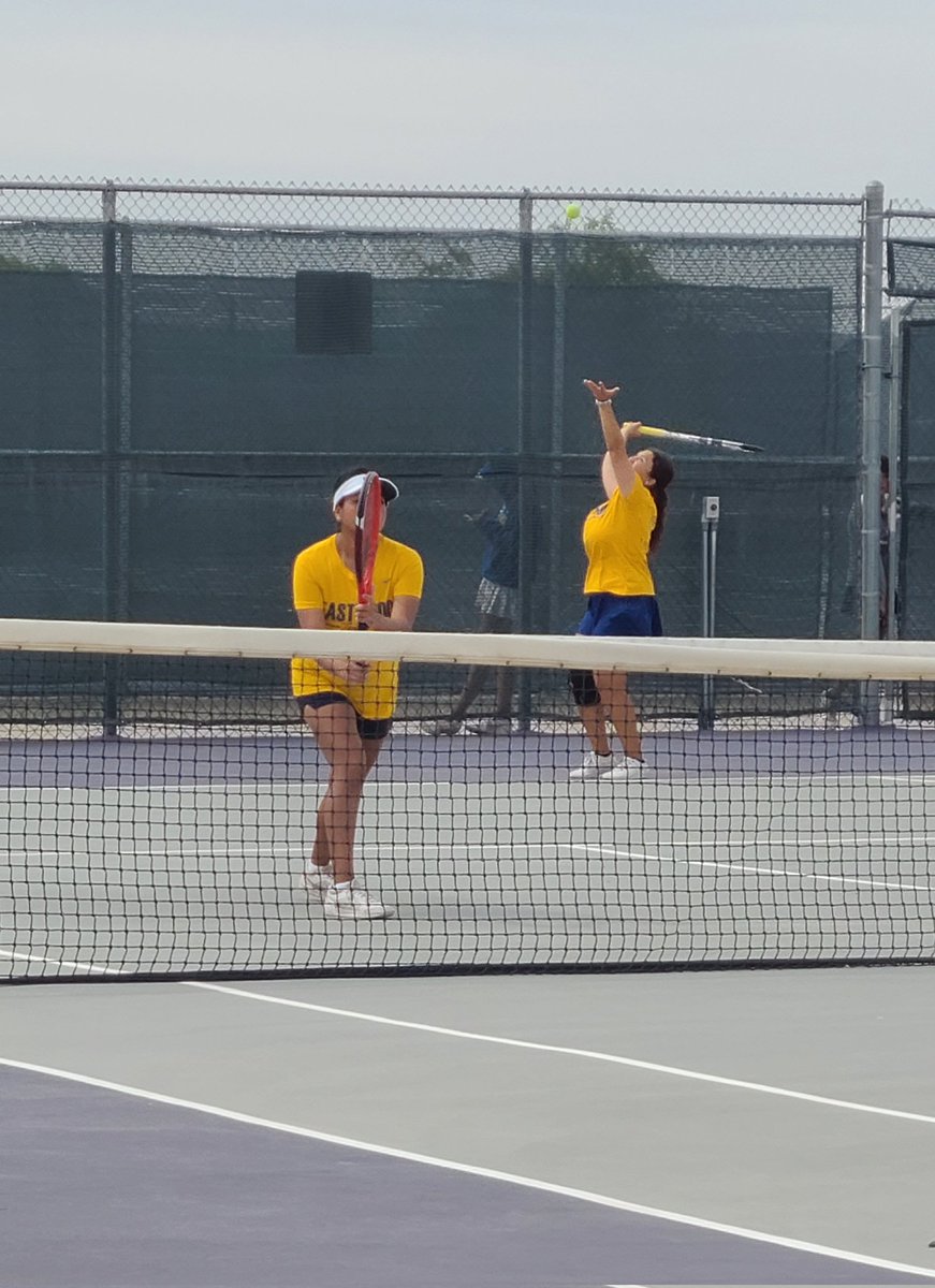 More from our day of tennis. Girls doubles also underway